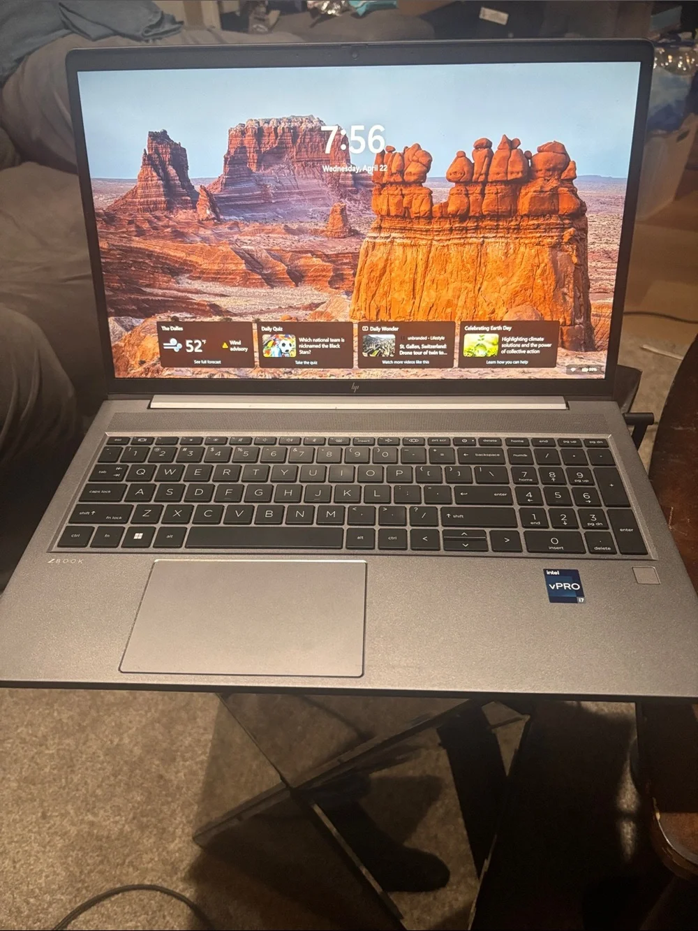 HP Laptop System Info Screen — White and Gray Interface